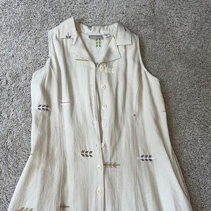 Coldwater Creek cotton tie-back dress - size S